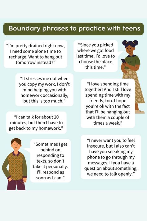 Boundary Phrases, Boundary Setting With Parents, Setting Boundaries With Students, Healthy Boundaries With Parents, Boundaries Activities, Gentle Parenting Boundaries, Setting Healthy Boundaries Relationships, Parenting Teenagers, Parenting Knowledge