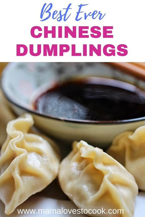 Chinese Dumplings Recipe, Easy Dough Recipe, Asian Dumpling Recipe, Cabbage Dumplings, Dumplings Recipe Chinese, Easy Dumplings Recipe, Homemade Dumplings Recipe, Potstickers Recipe, Making Dumplings