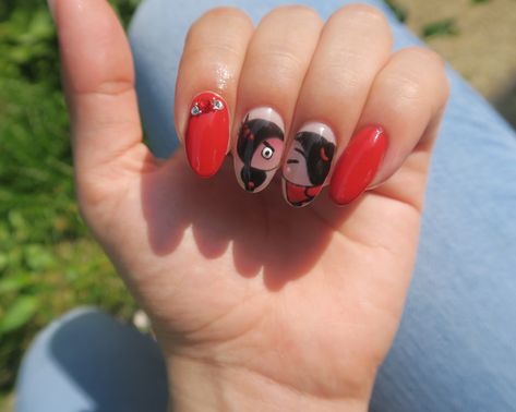 Pucca Nails, Pucca Cosplay, Pucca And Garu, Lexi Nails, Korean Nail Art, Young Nails, Casual Nails, Really Cute Nails, Cute Gel Nails