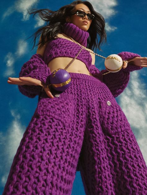 Model Suyu Huang is styled by Georgia Medley in a fashion editorial captured by photographer Carla Guler for Elle UK’s July/August 2022 issue ... Fendi Campaign, Colorful Fashion Editorial, Summer Clouds, Perspective Photography, Model Test, Long Frocks, Wardrobe Stylist, Photoshoot Concept, Photography Poses Women