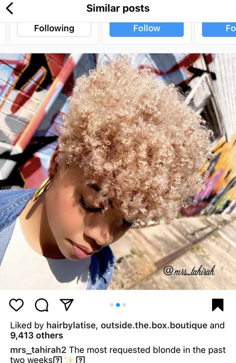 Natural Hair Black Women, Nice Haircuts, Blonde Natural Hair, Hair Black Women, Blonde Natural, Black Women Hair, Tapered Natural Hair, Tapered Hair, Blonde Pixie Cuts