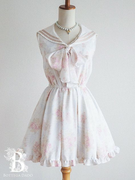 🌹LIZ LISA🌹Mermaid Sailor Dress Ribbon Tie White LARME Lolita Hime JapanM E254 #LizLisa #BottegaDado Liz Lisa Dress, Mermaid Sailor, Mermaid One Piece, Onepiece Dress, Dress Ribbon, Queen Outfit, Sailor Dress, Liz Lisa, Kawaii Clothes