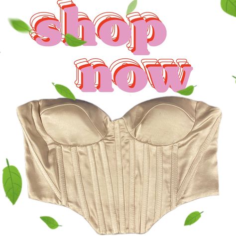 Champagne Zara Corset Top, Size Small Never Used Zara Corset Top, Hot Outfits, Corset Top, Zara Tops, Champagne, Zara, Crop Tops, Women Shopping, Color