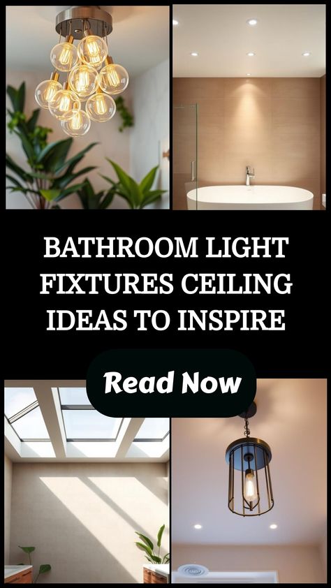 Discover stunning bathroom light fixtures ceiling ideas to transform your space. From modern to rustic, find the perfect lighting solution for your bathroom. Bathroom Ceiling Light Fixture, Bathroom Light Fixtures Ceiling Ideas, Bathroom Overhead Lighting, Bathroom Ceiling Lighting, Bathroom Exhaust Fan Light, Bathroom Light Fixtures Ceiling, Bathroom Lights Over Mirror, Light Fixtures Ceiling, Celing Light