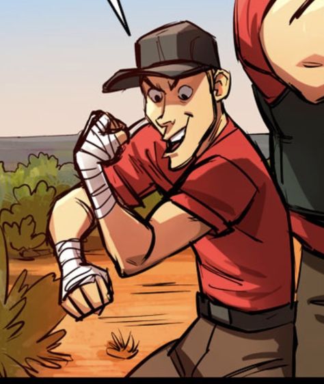 Tf2 Comics, Scout Tf2, Tf2 Scout, Comics, Red, Black