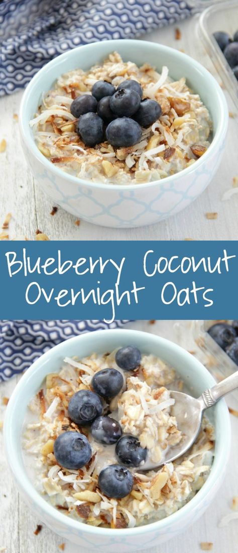 Overnight Oats Coconut Milk, Gluten Free Overnight Oats, Coconut Overnight Oats, Oatmeal In A Jar, Overnight Oats With Yogurt, Best Overnight Oats Recipe, Blueberry Overnight Oats, Coconut Oatmeal, Oat Recipes Healthy