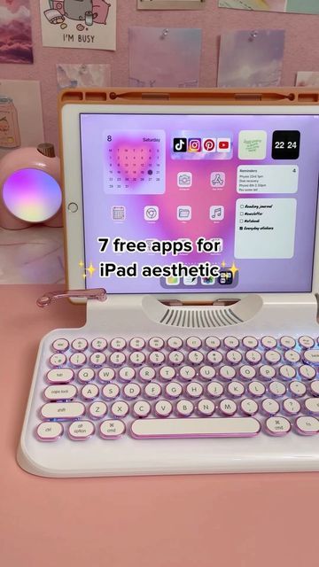 Apps For Ipad Aesthetic, Free Apps For Ipad, Aesthetic Ipad Homescreen, Ipad Homescreen Layout, Aesthetic Ipad Homescreen Layout, Ipad Customization, Studie Hacks, Ipad Homescreen, Ipad Organizer