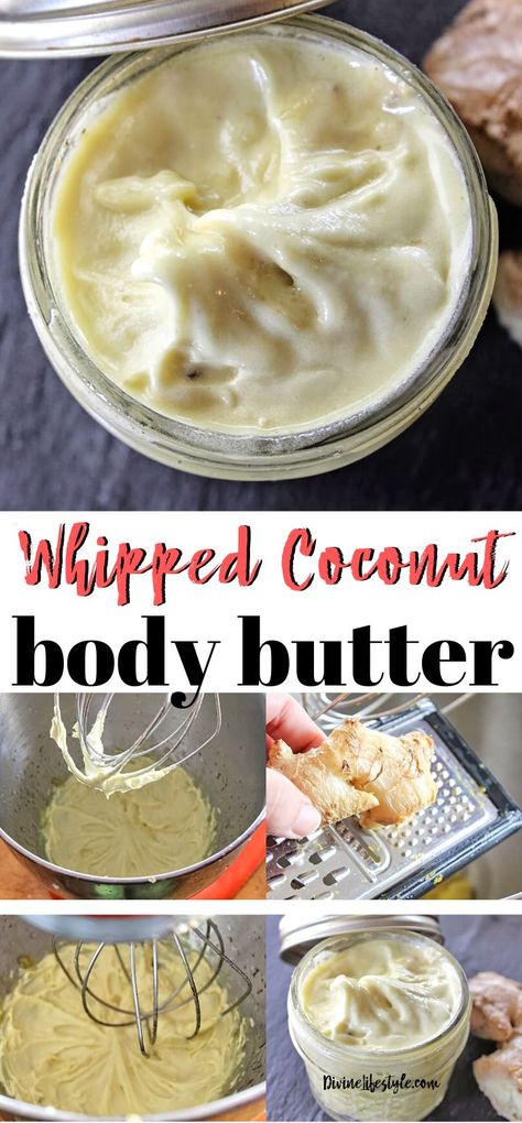 Almond Body Butter, Coconut Oil Body Butter, Coconut Body Butter, Whipped Coconut Oil, Candle Making Recipes, Coconut Oil Body, Body Butters Recipe, Natural Beauty Diy, Homemade Lotion