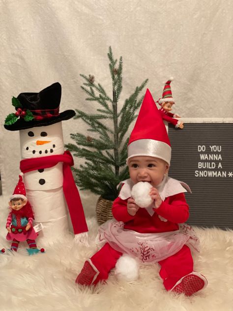 Real Life Elf On The Shelf Ideas, Elf On Shelf Photo Shoot, Real Baby Elf On The Shelf Ideas, Elf On The Shelf Ideas Baby Photoshoot, Elf On The Shelf Ideas Baby, Elf On The Shelf With Baby, Elf On The Shelf Toddler Photoshoot, Elf On A Shelf Photo Shoot, Baby First Snow Pictures