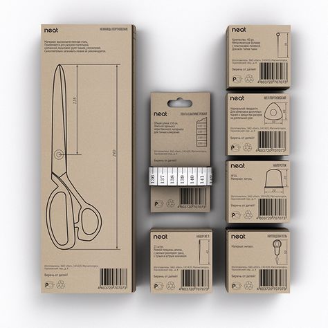 Packs for sewing tools «Neat» on Behance Ikea Packaging Design, Cardboard Packaging Design, Ikea Packaging, Speaker Packaging, Publications Design, Engineering Graphics, Ikea Box, Unboxing Packaging, Carton Design