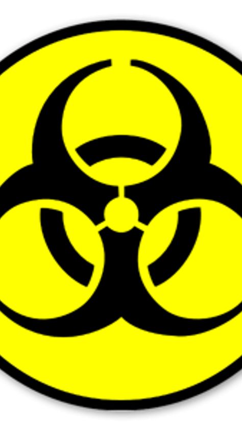 Biohazard Symbol Nuke Sticker. Biohazard Symbol, Popular Cartoons, Chrome Web, Cartoon Stickers, Stickers Packs, Sticker Art, Superhero Logos, Art Forms, Fairy Tales