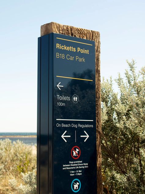 Bayside City Council | Nuttshell Camp Signage, Interpretive Signage, Wilsons Promontory, Park Signage, Wayfinding Signage Design, Wayfinding Signs, Directional Signage, Navigation Design, Sign System