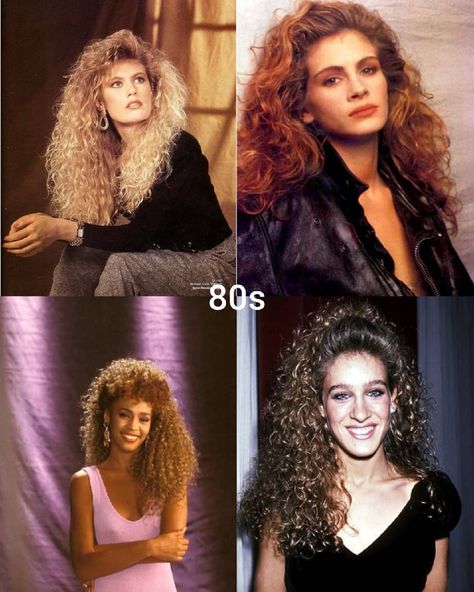 80s Curly Hair, 1980s Hair, Curly Hair Ideas, 80s Prom, 70s Look, Curly Bangs, 80s Hair, 80s Outfit, Hair Reference