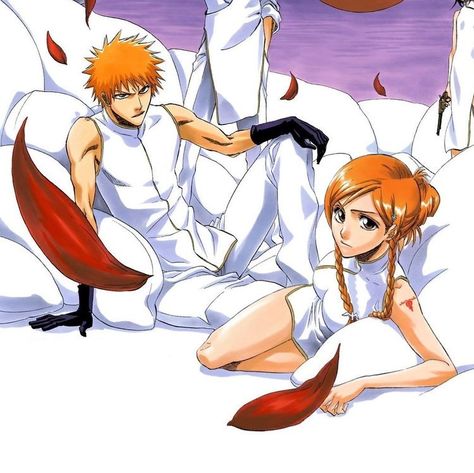 Ichigo Orihime, Orihime Bleach, Ichigo X Orihime, Bleach Orihime, Ichigo And Orihime, Ichigo Manga, Bleach Couples, Tite Kubo, Kurosaki Ichigo