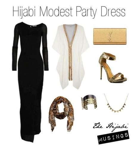 Hijab Party Ideas, Modest Party Outfit, Long Black Dress Outfit, Night Party Outfit, Hajib Fashion, Hijab Party, Indoor Outfits, Hijabista Fashion, Lady Jacket