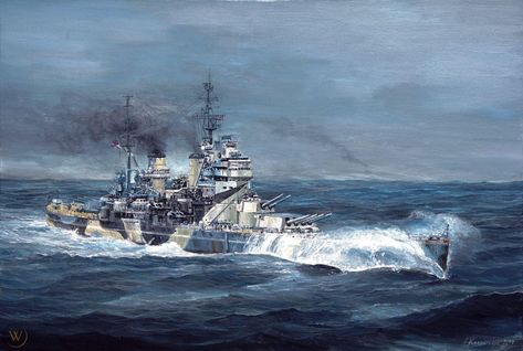 Model Warships, Royal Navy Ships, Navy Art, Heavy Cruiser, Ship Poster, Maritime Art, Marine Painting, Marine Art, Naval History