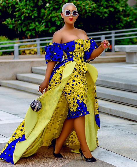 #STYLEGIRL: Watch Liberia’s Sarlea Just Pour Haute Couture Sauce All Over The USA In This Fabulous Detailed Dress – FashionGHANA.com: 100% African Fashion Modern Ankara Styles, Latest Ankara Gown, African Gowns, Trendy Ankara Styles, African Prom Dresses, Ankara Gown, Ankara Fashion, Afrikaanse Mode, Ankara Dresses