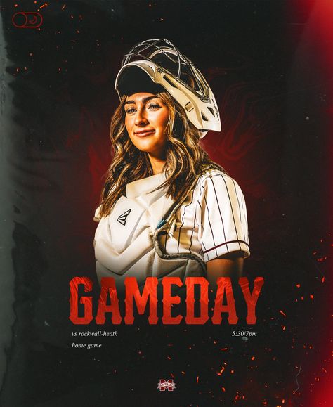 Softball Gameday Graphics, Softball Graphics, Baseball Photography, Sports Design Ideas, Sports Design Inspiration, Sport Banner, Soccer Poster, Sport Poster Design, Sports Flyer