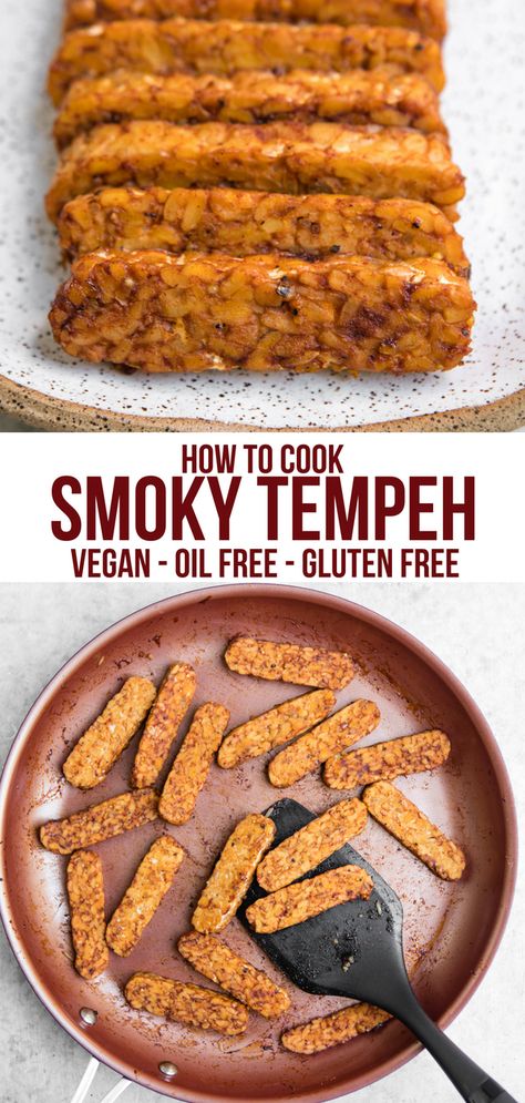 Learn how to cook Tempeh using this simple and fool-proof method! It's tasty, it's hearty, and it's packed with plant-based protein and flavor. #tempeh #howtocooktempeh #vegetarian #vegan #smoketempeh #easytempeh #mealprep via frommybowl.com How To Cook Tempeh, Tempeh Recipes, Vegan Bacon, Oil Free Vegan, Fool Proof, Breakfast Snacks, Vegetarian Breakfast, Seitan, Tempeh