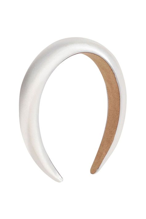 My Accessories London padded satin headband in white. The extra padding on the headband is a perfect addition to finish off your occasion or everyday outfit. We love this headband for weddings, hen do's and summer parties. It is one of our most comfortable shapes and a classic wardrobe piece. Fits all head sizes Care: Please Do Not Wash. Composition: 100% Polyester Size: W3cm Product code: AS22HB64 Accessories White Background, White Hair Accessory, Classic Wardrobe Pieces, Thick Headbands, Disney Princess Outfits, Headband Outfit, Satin Headband, Leather Headbands, Mom Dr