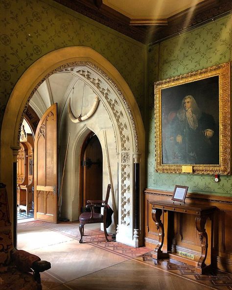 Gothic hall #interiors #hall #tyntesfield #travels #architecture #victorian #decoration #danielpieckielonslowik Tyntesfield House, Palatial Interiors, Gothic Revival Interior, Gothic Architecture Interior, Architecture Victorian, Private Chapel, Gothic Revival House, Victorian Hall, Gothic Revival Architecture