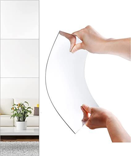 SLDIYWOW Acrylic Full Length Wall Mirror Tiles, 12 Inch x 4Pcs Flexible Plastic Mirror Sheets Full Length Mirror Wall Mounted Frameless Full Body Mirror Tiles for Bedroom, Home Gym, Home Wall Decor Home Gym Living Room, Bedroom Home Gym, Gym Living Room, Tiles For Bedroom, Home Gym Mirrors, Glass Mirror Tiles, Unbreakable Mirror, Mirror Decals, Gym Mirrors