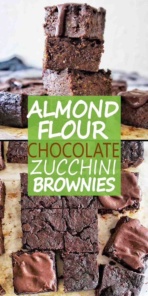 Gluten Free Zucchini Brownies, Zucchini Cake Healthy, Almond Flour Chocolate Cake, Zucchini Desserts, Chocolate Zucchini Brownies, Zucchini Bars, Brownies Gluten Free, Almond Flour Brownies, Almond Flour Cakes