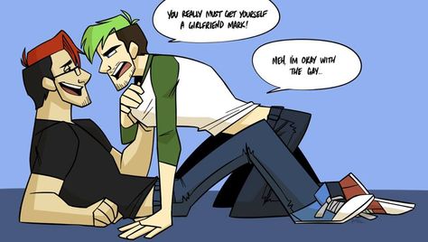 Septiplier Comic, Septiplier Fanart, Markiplier Memes, Darkiplier And Antisepticeye, Youtube Memes, Gay Ships, Banana Bus Squad, Jack And Mark, Youtube Gamer