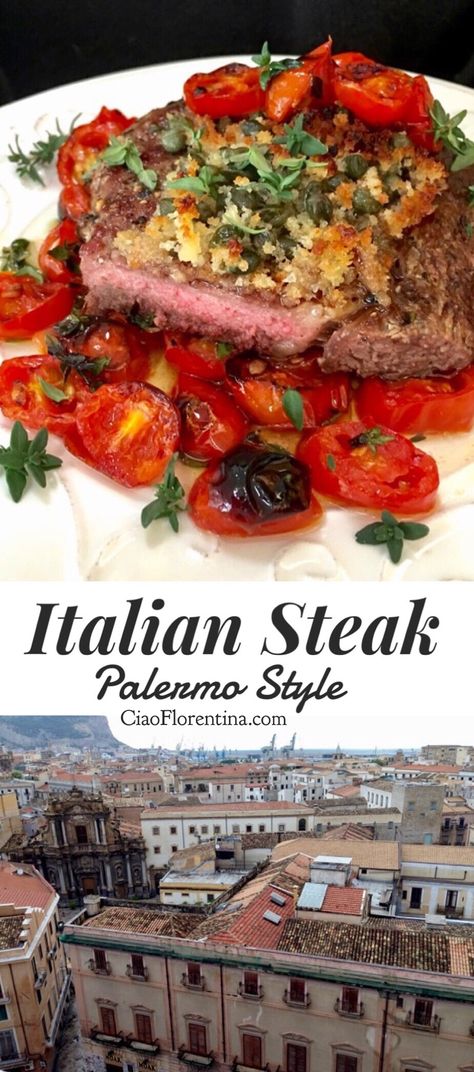 Broiled Tomatoes, Italian Steak, Italian Entrees, Heritage Recipes, Sicilian Recipes, Rib Eye, Italian Foods, Italian Cooking, Food Favorites