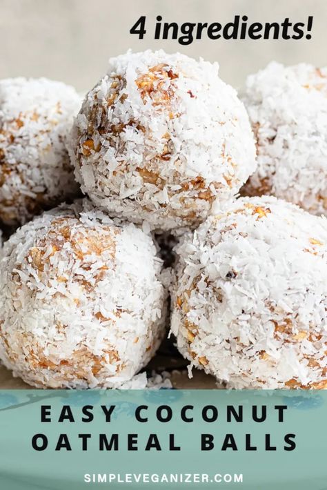 EASY COCONUT OATMEAL BALLS - Simple Veganizer