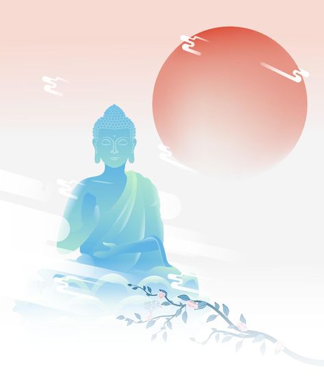 Siddhartha Gautama Art, Buddha Jayanti Creative, Bhuda Paintings, Buddha Illustration, Buddha Statue Garden, Buddha Background, Buddha Poster, Vesak Day, Buddha Jayanti