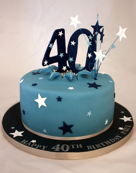 40th Birthday Cakes For Men, Fancy Birthday Cakes, Cake Design For Men, 90th Birthday Cakes, Funny Boyfriend, 40th Cake, Birthday Cake Pictures, Cake Simple, Homemade Birthday Cakes