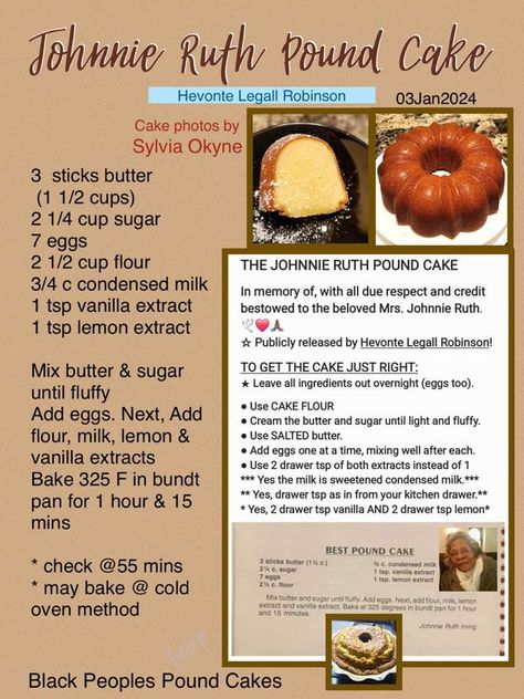 Pound Cake With Cake Flour, Cake With Cake Flour, Cinnamon Bun Cake, Best Pound Cake Recipe, Sweet Potato Pound Cake, Easy Bundt Cake Recipes, Cream Cheese Pound Cake Recipe, Southern Pound Cake, Pound Cake Recipes Easy