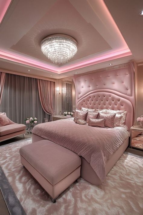 Modern Luxury Bedroom Design Master Suite, Luxury Bedroom Design Master Suite, Modern Luxury Bedroom Design, Bedroom Design Master, Beautiful Dorm Room, Bed For Girls Room, Modern Bedroom Ideas, Beautiful Bedroom Decor, Dream Bedroom Inspiration