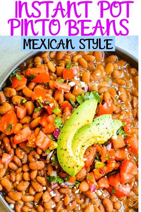 Instant Pot Pinto Beans Recipe, Instant Pot Pinto Beans, Instant Pot Beans Recipe, Pinto Beans Recipe, Cooking Beans, Beans From Scratch, Pinto Bean Soup, Pinto Bean Recipes, Homemade Beans