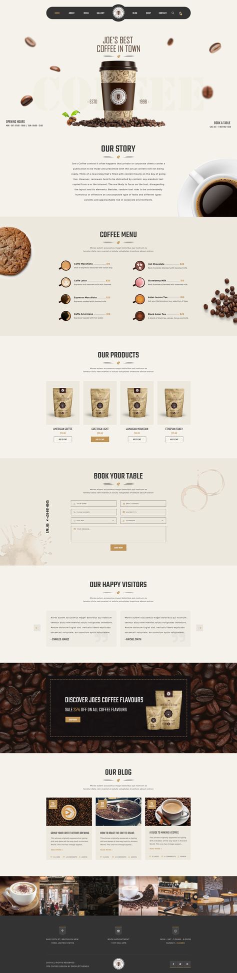 Coffee Email Design, Coffee Website Design Inspiration, Cafe Website Design Inspiration, Cafe Web Design, Coffee Web Design, Coffee Landing Page, Cafe Graphic Design, Coffee Website Design, Coffee Websites