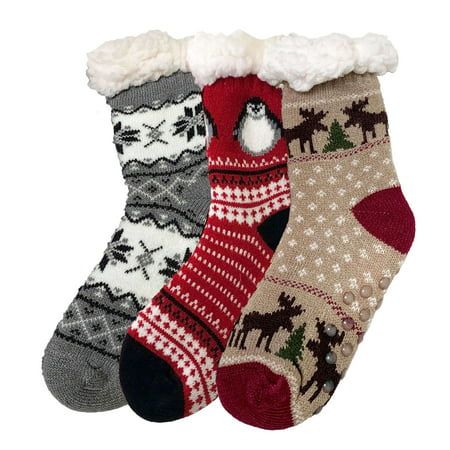 Keep your feet warm with this pair of super soft extra fuzzy womens sherpa slipper winter socks. Material Content: OUTER : 97% Acrylic, 2% Spandex, 1% Rubber INNER : 100% Polyester. Socks sizes available : Youth Small(4-6 Year), Small (6-8 Year), Medium (Socks Size 9-11), Large(Socks Size 10 - 13) Size: 6 - 8 Years.  Color: Multicolor.  Gender: unisex.  Age Group: adult. Warm Cozy Christmas, Socks Aesthetic, Christmas Slippers, Womens Sherpa, Cozy Socks, Winter Socks, Warm Socks, Christmas Socks, Sock Gifts