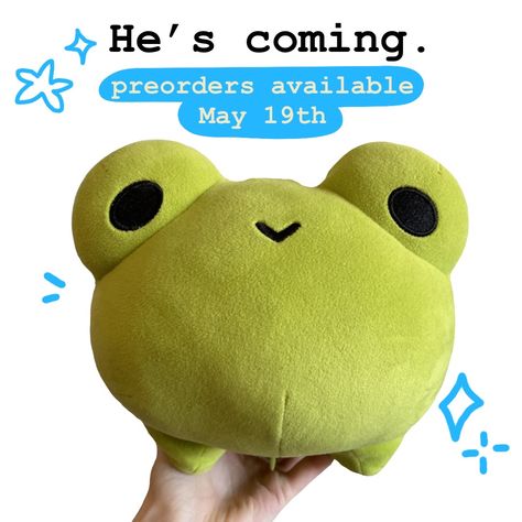 He is a small boy. Frog plush, frog plushie, plush toy Frog Plushie, Frog Plush, Cute Sewing Projects, Small Boy, The Frog, Nirvana, Plush Toy, Pre Order, Sewing Projects