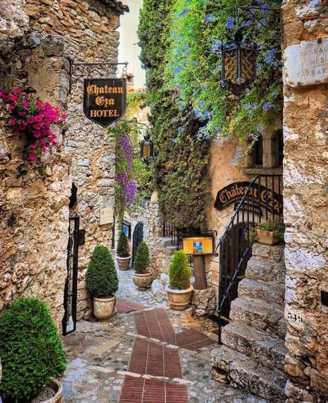 Eze, Cote d'Azur, France 🇫🇷 Eze France, France Aesthetic, Europe Summer, Nice France, Beautiful Villages, Cote D’azur, French Riviera, Beautiful Architecture, Pretty Places