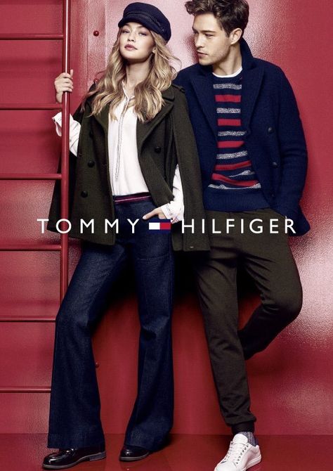 Gigi Hadid and Francisco Lachowski for Tommy Hilfiger Gigi Hadid Tommy Hilfiger, Gigi Tommy Hilfiger, Gigi Style, Bella Gigi Hadid, Francisco Lachowski, Model Life, Sports Illustrated, Gigi Hadid, Winter Fashion Outfits