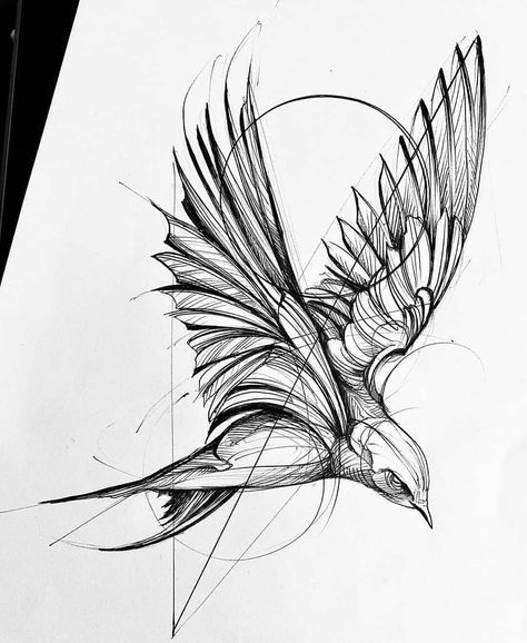 ίηƘ. ίηςtα| @brunoalmeida.art Swallow Tattoo Design, Bird Tattoo Men, Tre Kunst, Vogel Tattoo, Tier Tattoo, Sketch Style Tattoos, Swallow Tattoo, Aries Tattoo, Tattoo Inspiration Men