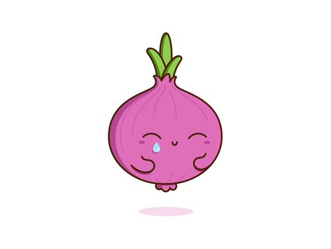 Onion by Cheryl / Cherryink Onion Aesthetic, Onion Image, Onion Cartoon, Onion Illustration, Onion Art, Onion Drawing, Vegetable Images, Vegetable Cartoon, Fruit Wallpaper