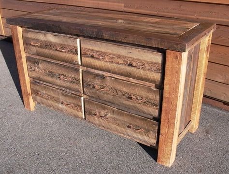 The 6 drawer dresser from our Mission collection has deep drawers for extra storage on easy to open euro glide tracks. Made from aged reclaimed barnwood with twisted horseshoe handles on all of the drawers. This collection embodies everything that is the wild west! Built strong and durable so its sure to last for many years! Horseshoe Handles, Rustic Beds, Rustic Bedroom Furniture, Wood Drawer, Rustic Bedding, 6 Drawer Dresser, Wood Drawers, Reclaimed Barn Wood, Future Home Ideas