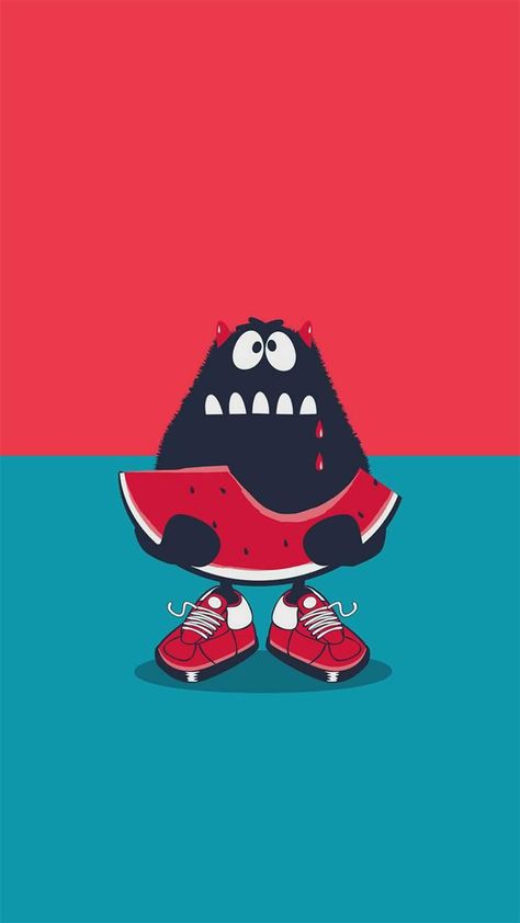 Minimalist Phone Backgrounds Check more at https://www.backgroundscool.com/art/minimalist-phone-backgrounds/ Funny Wallpaper Iphone, Iphone Wallpaper World, Silly Monsters, Red Wallpapers, Funny Lock Screen Wallpaper, Iphone Art, Posca Art, Minimalist Iphone, Monster Mash