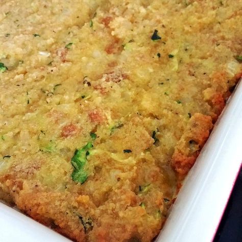 Zucchini Cornbread Dressing Southern Sunday Dinner, Stuffing Green Bean Casserole, Slow Cooker Stuffing, Super Moist Cornbread, Desert Bread, Classy Recipes, Cornbread Dressing With Chicken, Zucchini Cornbread, Summer Time Recipes