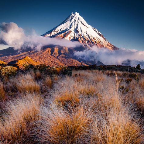 I miss you NZ Taranaki New Zealand, Mt Taranaki, Mount Taranaki, Mermaid Pool, World Photo, Landscape Pictures, Winter Landscape, Photo Contest, Landscape Photos