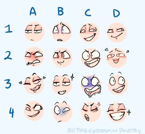 all-this-goddamn-pastry: “Send in a character + expression ” Drawing Expression Chart, Flustered Face Reference, Expressions Challenge, Expression Challenge, Sketch Face, Facial Expressions Drawing, Expression Sheet, Drawing Meme, Different Expressions