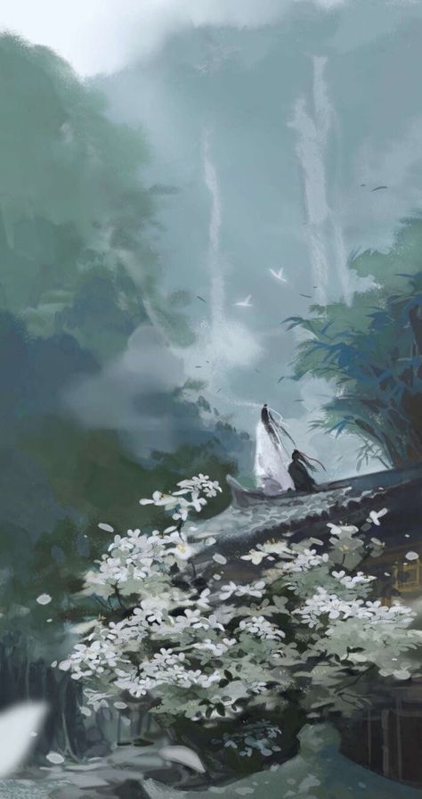 Mo Dao Zu Shi Wallpaper, Lan Zhan X Wei Wuxian, Asian Style Art, Until We Meet Again, Meet Again, Fantasy Art Landscapes, The Untamed, Arte Fantasy, We Meet Again