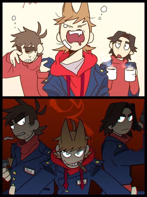 Eddsworld Memes, Eddsworld Tord, Eddsworld Comics, Wet Cat, Red Army, Art Prompts, Cute Comics, Cartoon Art Styles, Art Reference Poses