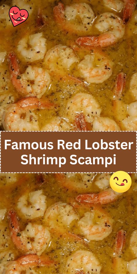 Famous Red Lobster Shrimp Scampi is a popular dish that replicates the flavors of the renowned seafood restaurant's signature dish. The scampi typically features succulent shrimp sautéed in a garlic and butter sauce, often flavored with lemon juice, white wine, and parsley. The shrimp are cooked until pink and tender, and the sauce is served over pasta or rice. This dish is a delicious and indulgent option for seafood lovers and can be easily prepared at home. Red Lobster Shrimp Scampi Recipe, Red Lobster Shrimp Scampi, Red Lobster Shrimp, Easy Shrimp Scampi, Shrimp Scampi Recipe, Scampi Recipe, Shrimp Recipes For Dinner, Lobster Recipes, Shrimp Recipes Easy